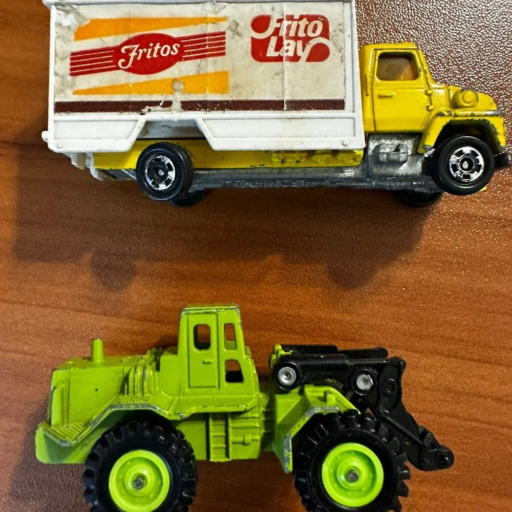 Vintage Tomica Diecast Lot 5 Japanese Ford Frito Lay Loader Police Van READ Desc